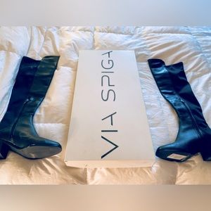 size 9 New Black Knee High Boots